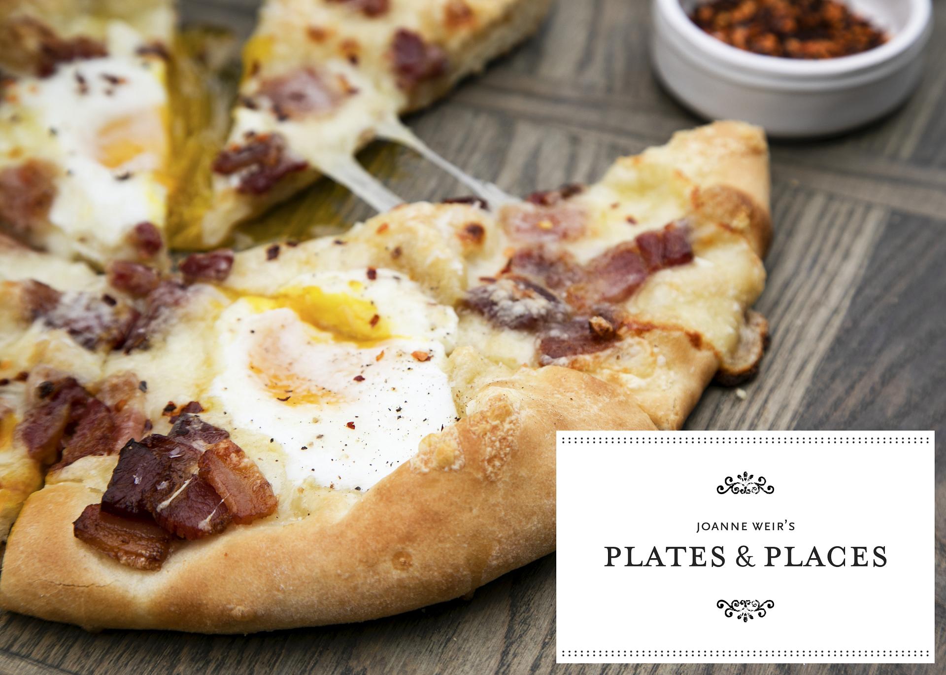 Breakfast Pizza with bacon and Eggs recipe